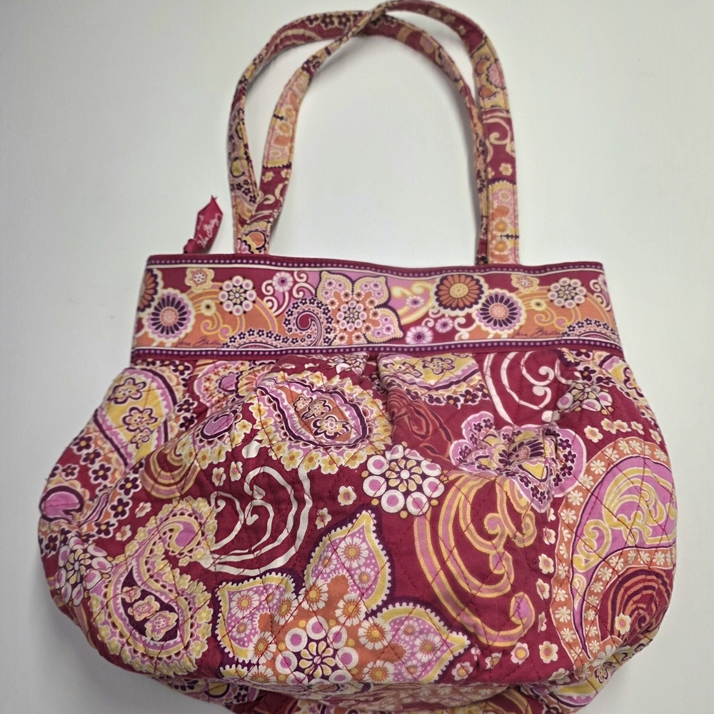Vera Bradley Pink and Orange Paisley Tote